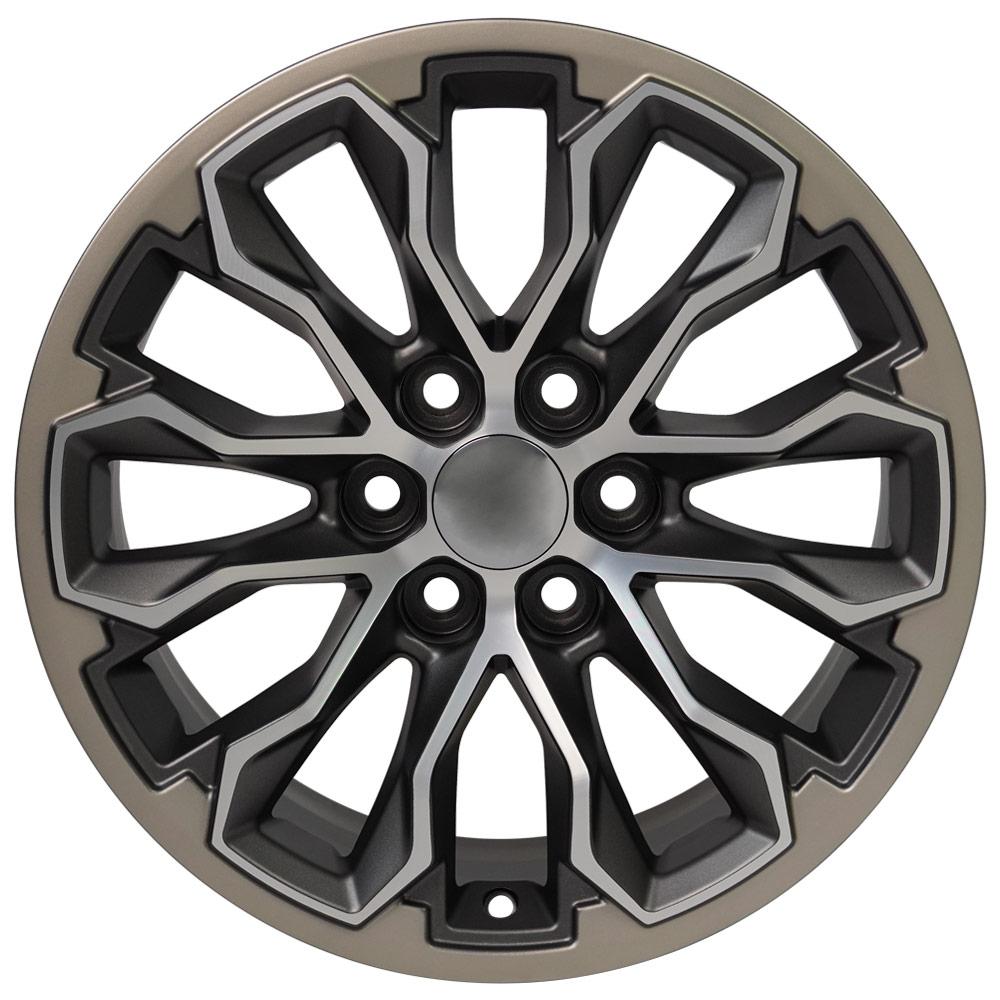 17" Replica CV54 fits Chevy Colorado ZR2 17x8 Satin Gunmetal Machined Face-SR1 Performance