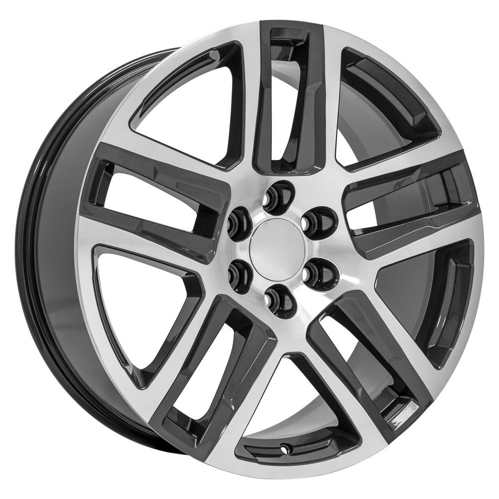 22" Replica CV63 fits Chevrolet Silverado 1500 22x9 Gunmetal Machined-SR1 Performance