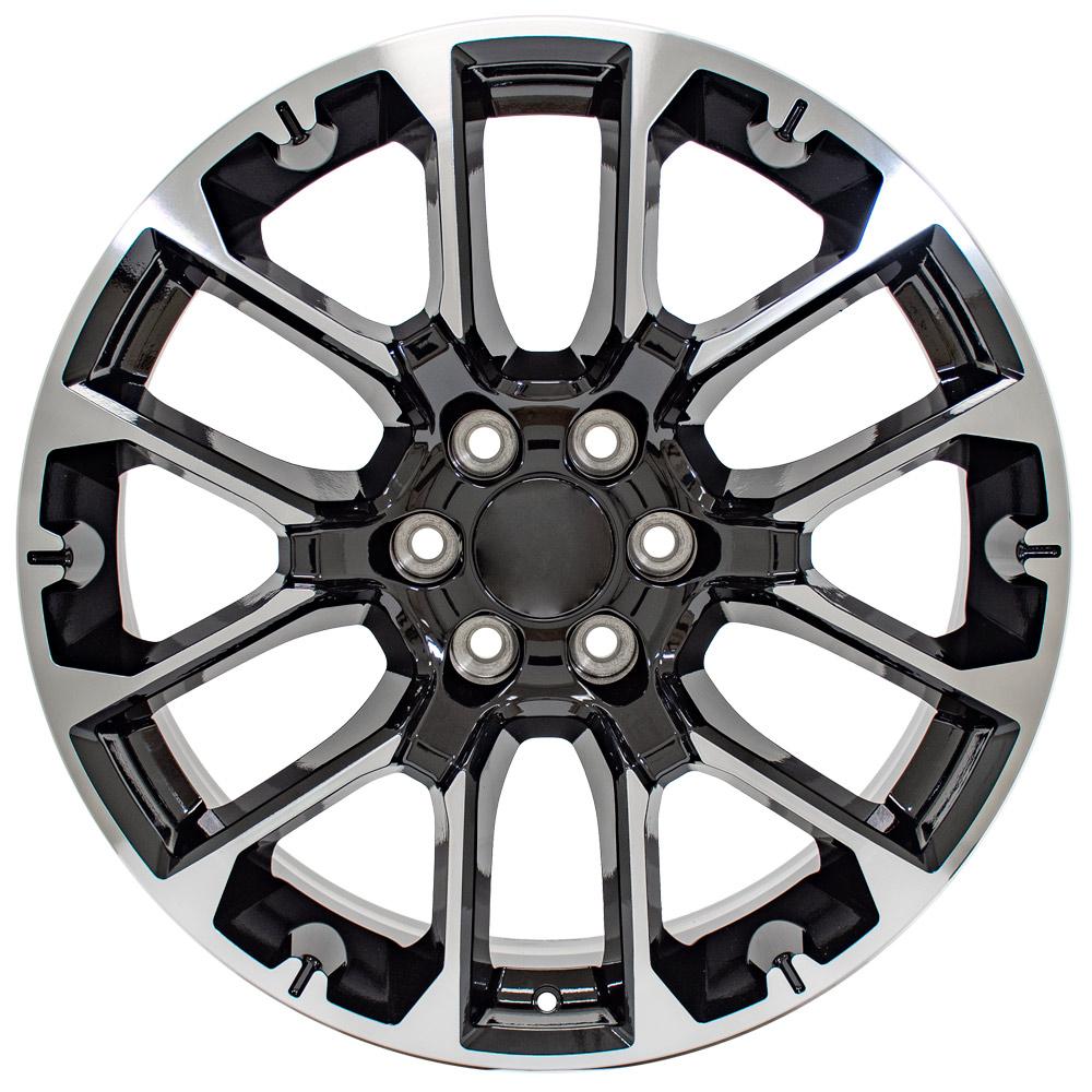 22" Replica CV67 fits Chevrolet Suburban 1500 22x9 Black Machined-SR1 Performance