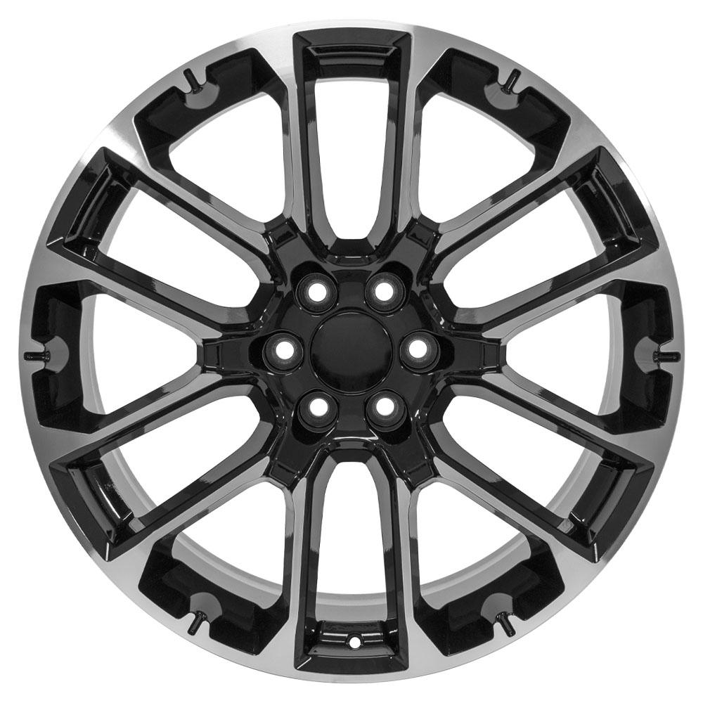 24" Replica CV67 fits Chevrolet Suburban 1500 24x10 Black Machined-SR1 Performance