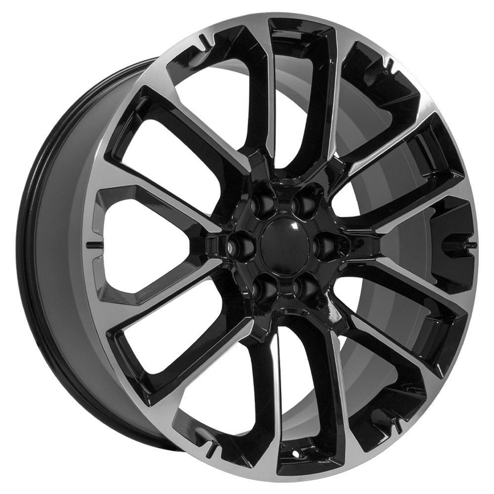 24" Replica CV67 fits Chevrolet Suburban 1500 24x10 Black Machined-SR1 Performance
