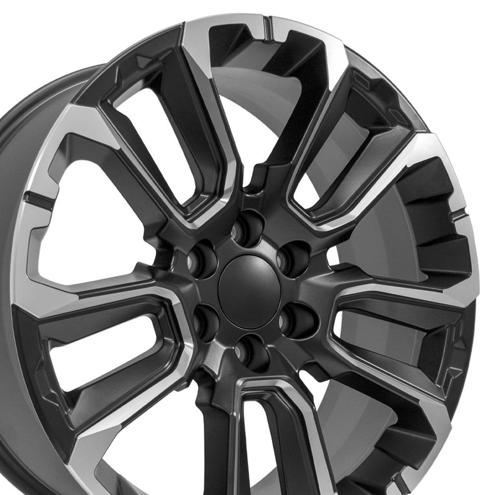 22" Replica CV68 fits Chevrolet Suburban 1500 22x9 Satin Black with Milled Edge-SR1 Performance