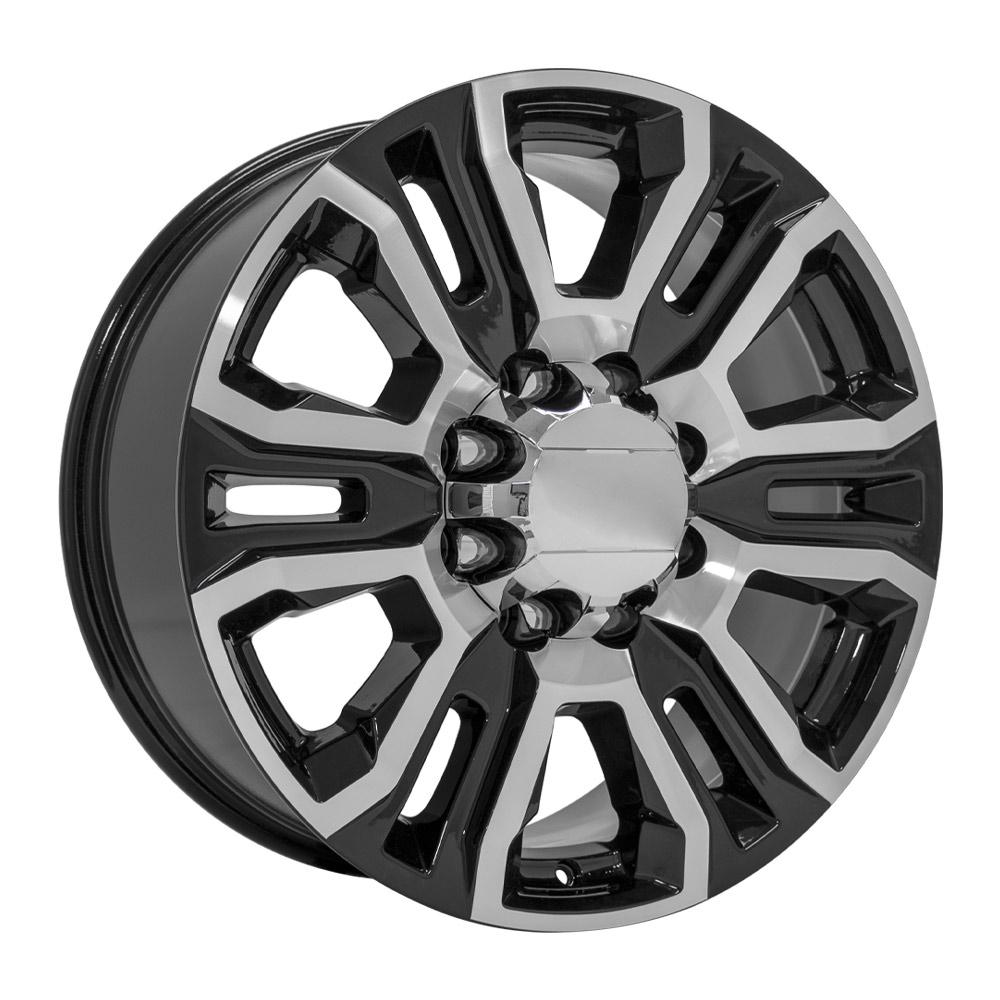 20" Replica CV70A fits GMC Sierra 2500 3500 HD Denali 20x8.5 Black Machined-SR1 Performance