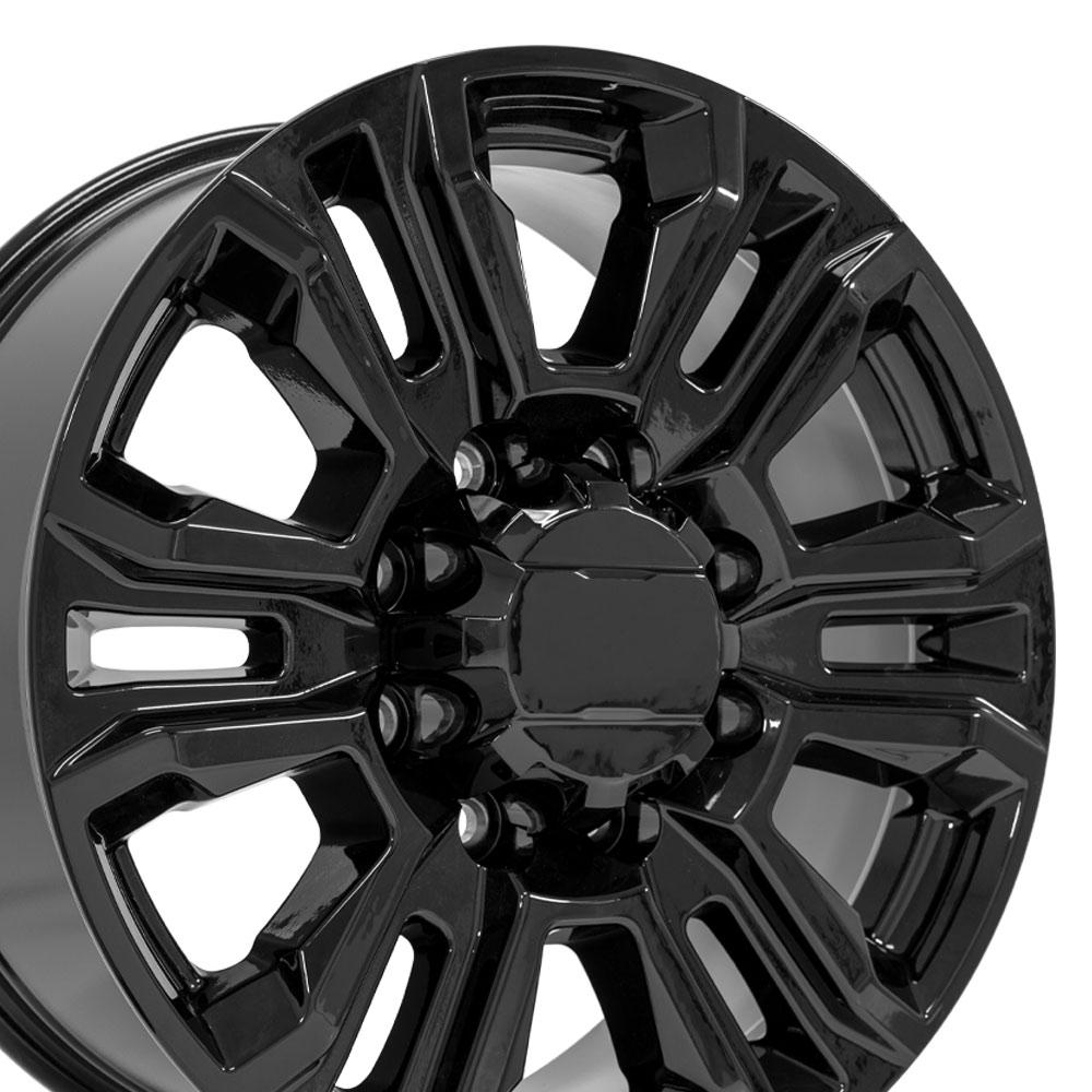 20" Replica CV70B fits GMC Sierra 2500 3500 HD Denali 20x8.5 Gloss Black-SR1 Performance