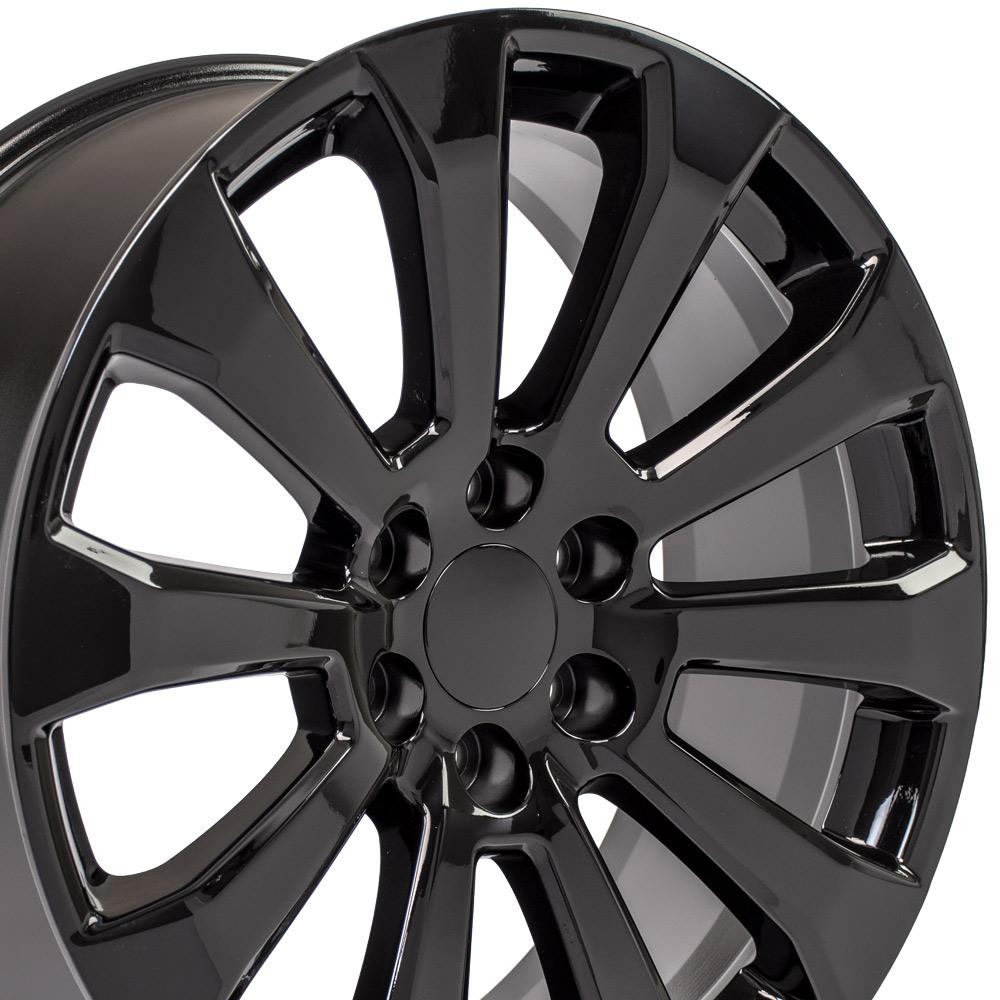 22" Replica CV95 fits Chevrolet Silverado 22x9 Black-SR1 Performance
