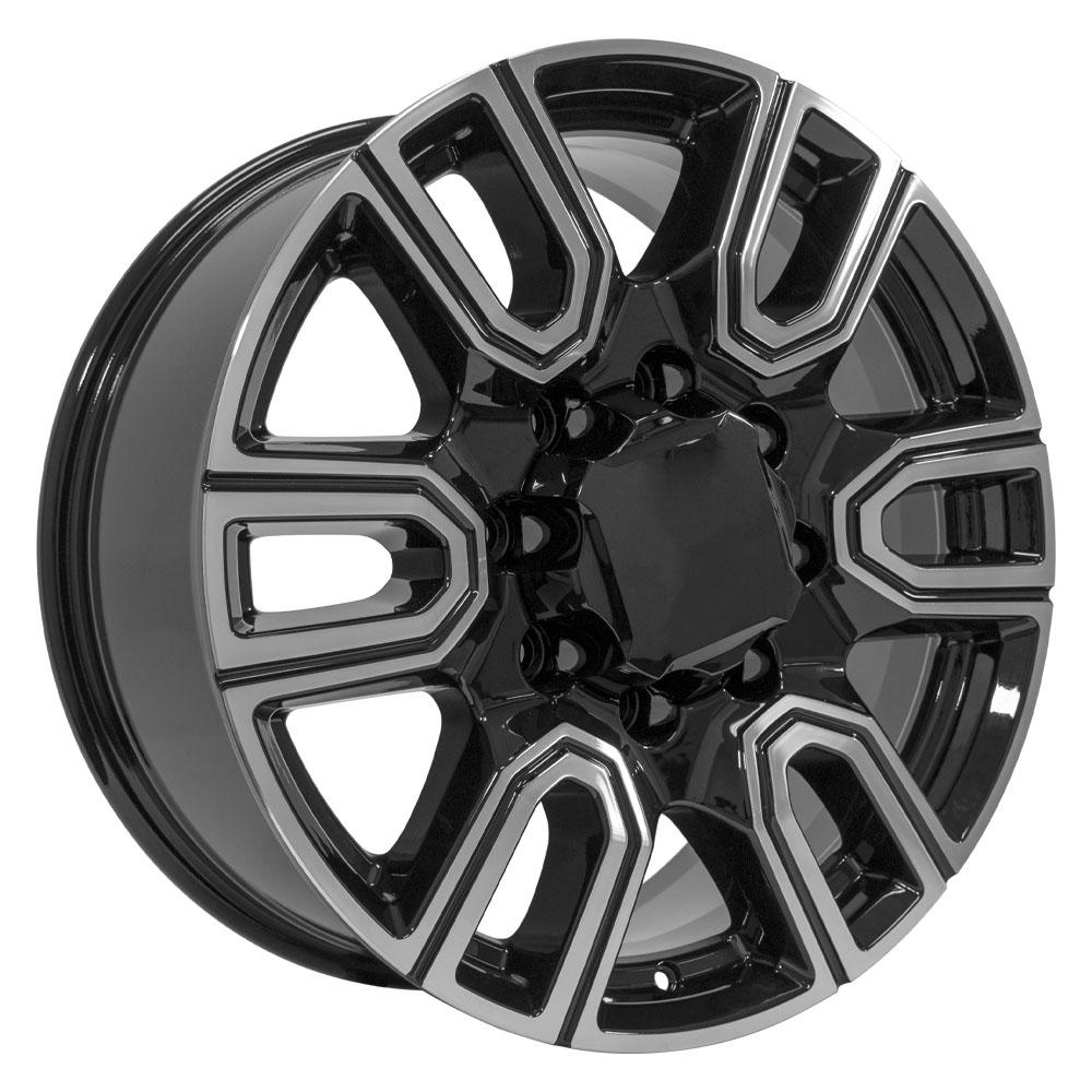 20" Replica CV96B fits GMC Sierra 2500/3500 20x8.5 Black Machined-SR1 Performance