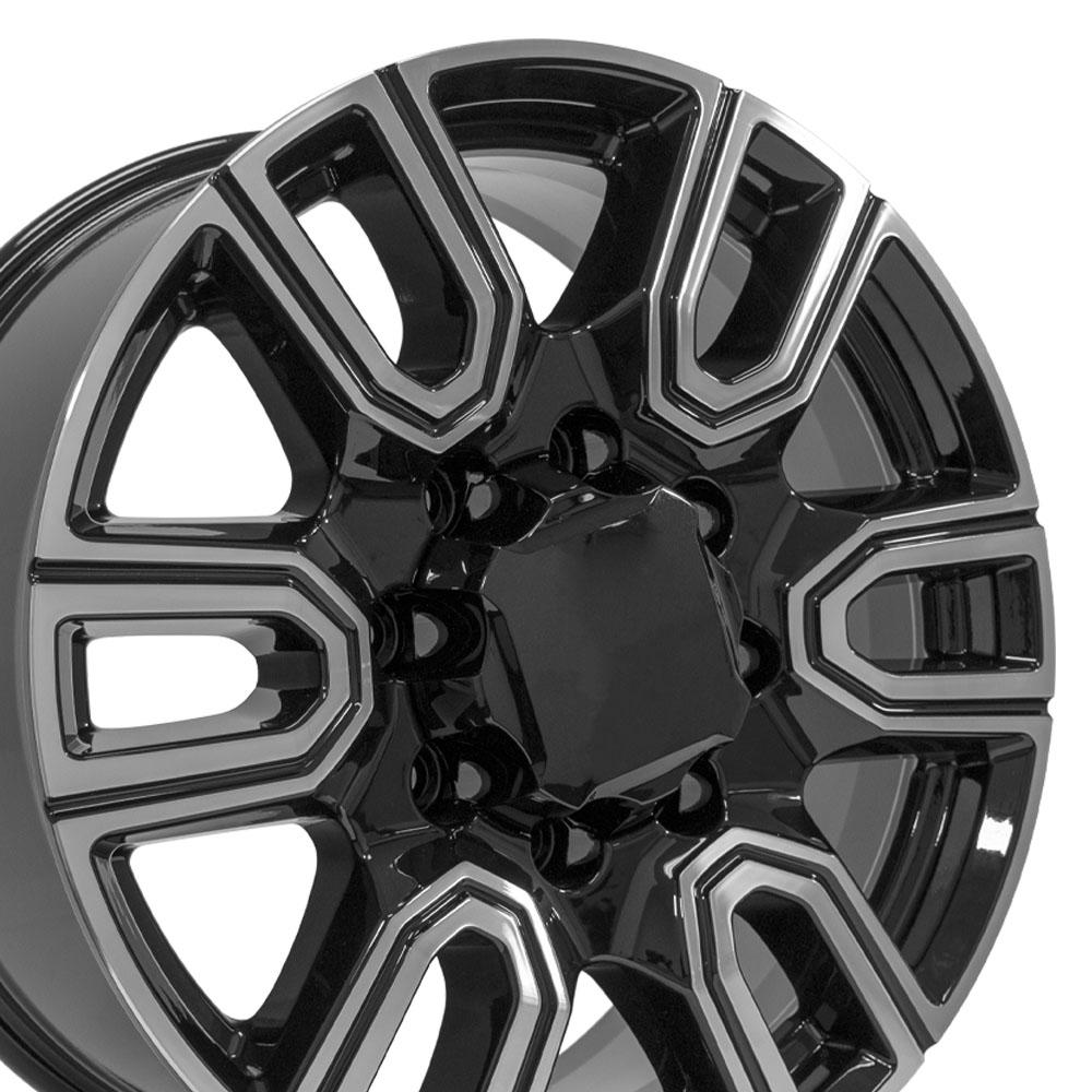 20" Replica CV96B fits GMC Sierra 2500/3500 20x8.5 Black Machined-SR1 Performance
