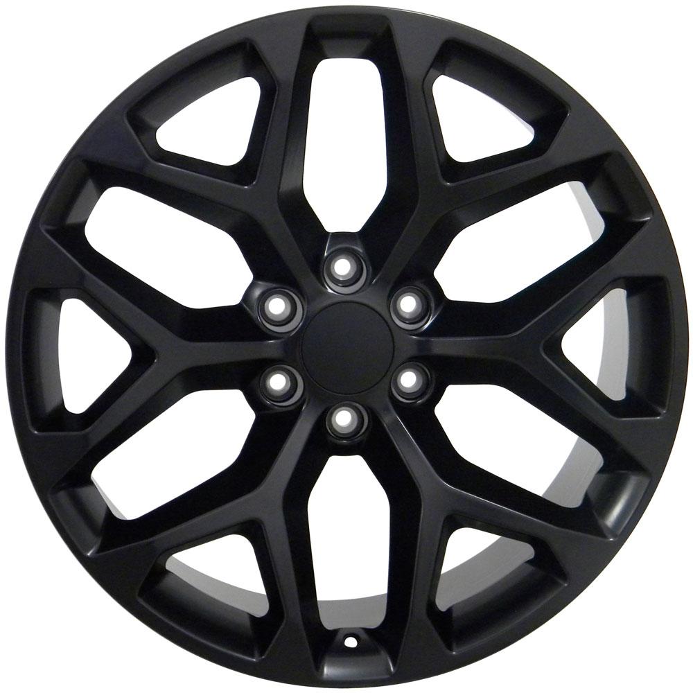 22" Replica CV98B fits Chevy Silverado 22x9 Satin Black-SR1 Performance