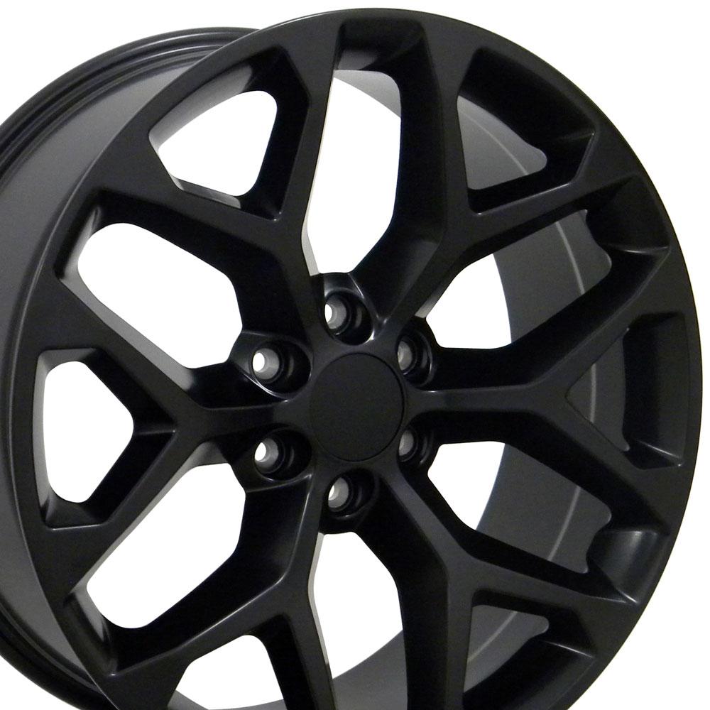 22" Replica CV98B fits Chevy Silverado 22x9 Satin Black-SR1 Performance