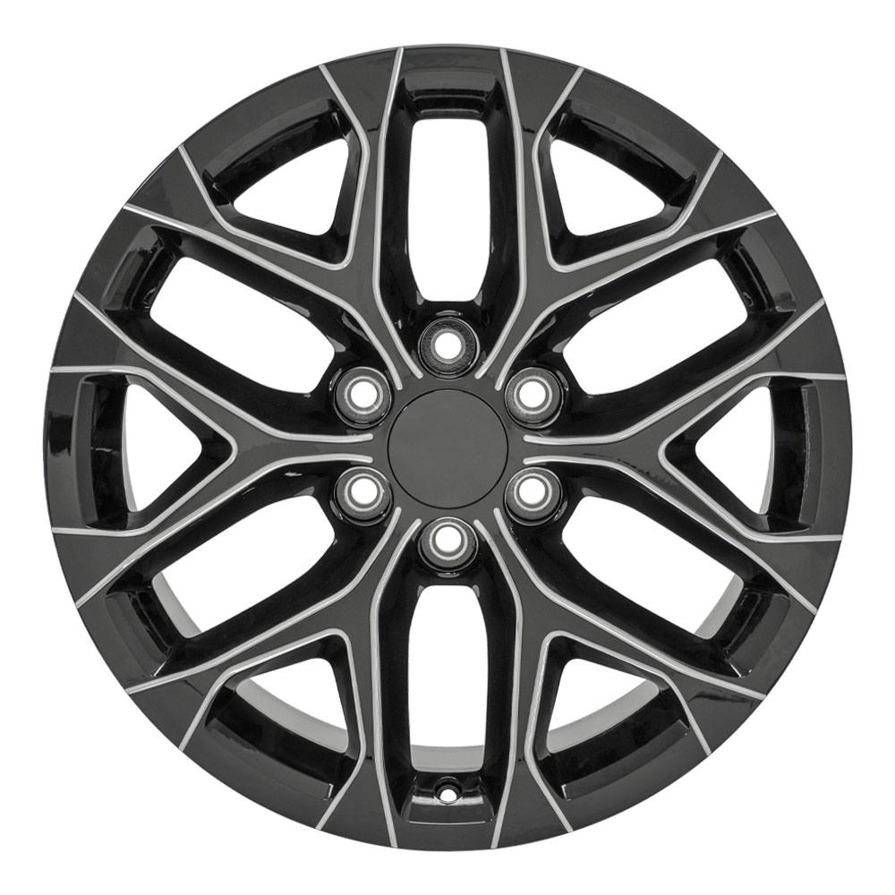 20" Replica CV98B fits Chevy Silverado 20x9 Black Milled-SR1 Performance
