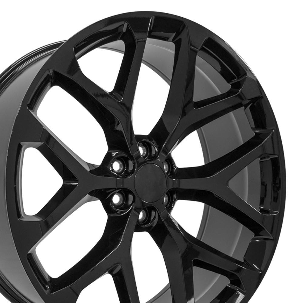 26" Replica CV98B fits Chevy Silverado 26x10 Black-SR1 Performance