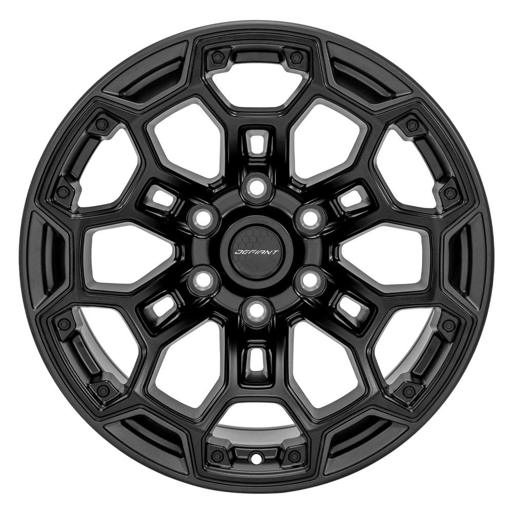 DEFIANT DF03 18x9 6x5.5" -12et in Satin Black w/ Satin Charcoal-SR1 Performance