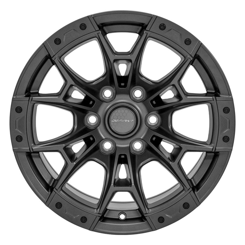 DEFIANT DF04 17x9 6x135mm +12et in Dark Satin Charcoal-SR1 Performance