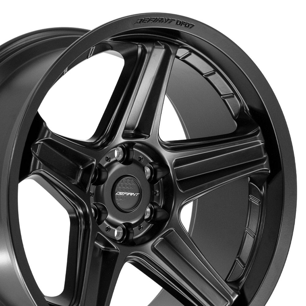 DEFIANT DF07 22x10 6x5.5" -12et in Satin Black-SR1 Performance