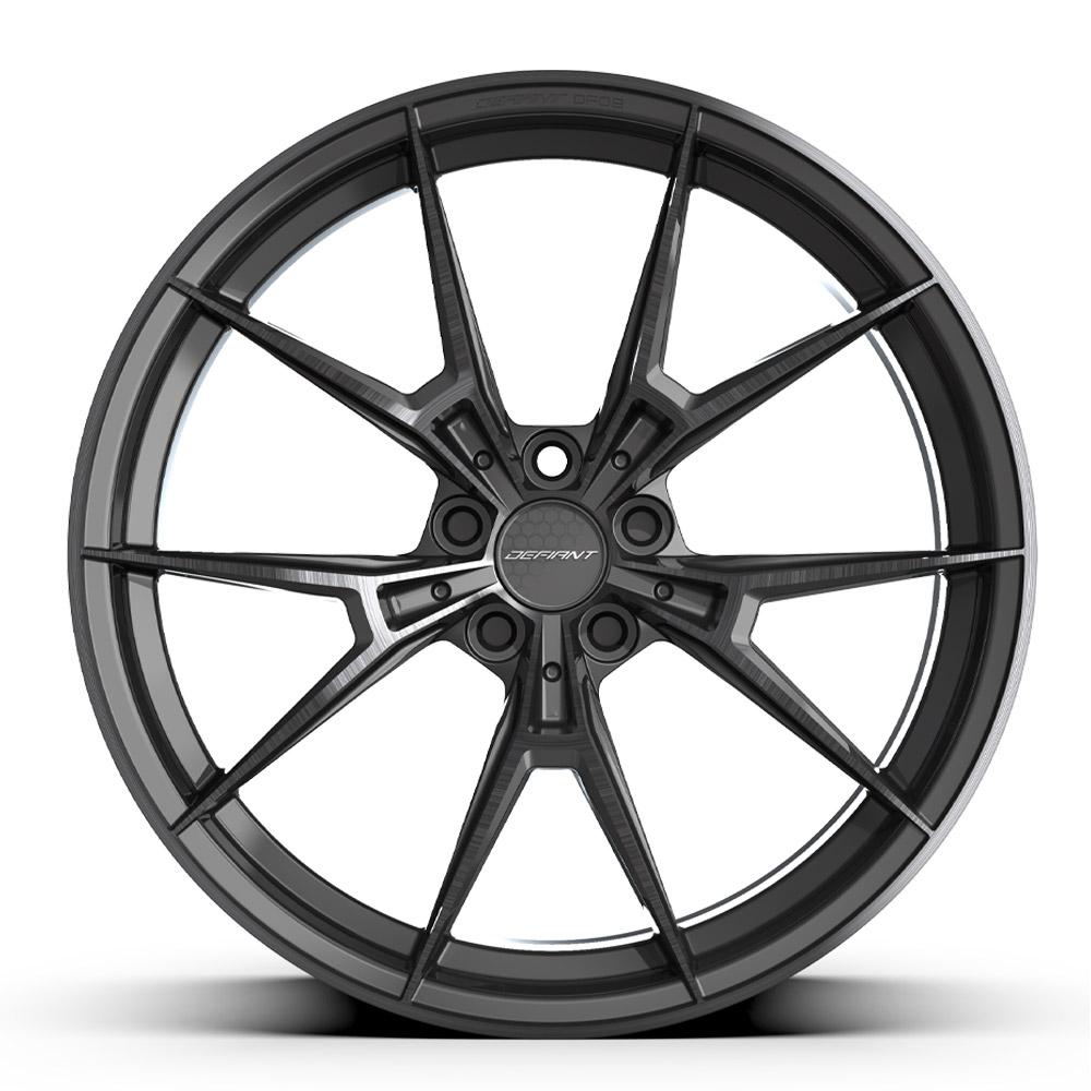 DEFIANT DF09 20x9 5x112mm +40et in Black Machined w/ Tinted Clear-SR1 Performance