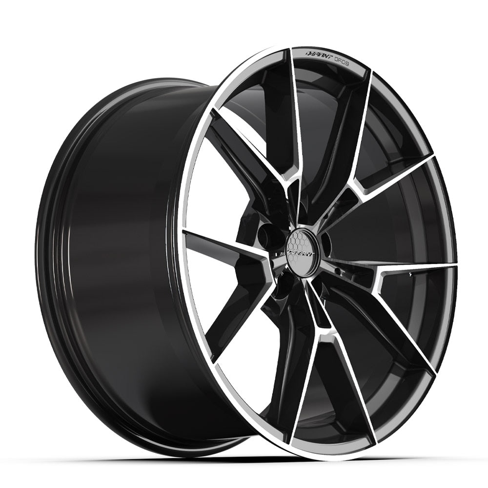 DEFIANT DF09 20x9 5x112mm +40et in Black Machined w/ Tinted Clear-SR1 Performance