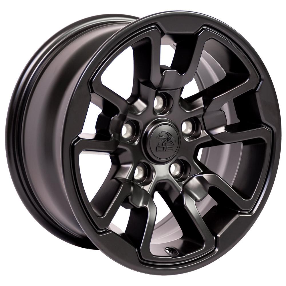 17" Replica DG55 fits Dodge RAM Rebel 17x8 Black-SR1 Performance