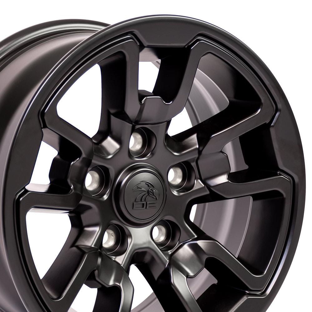 17" Replica DG55 fits Dodge RAM Rebel 17x8 Black-SR1 Performance