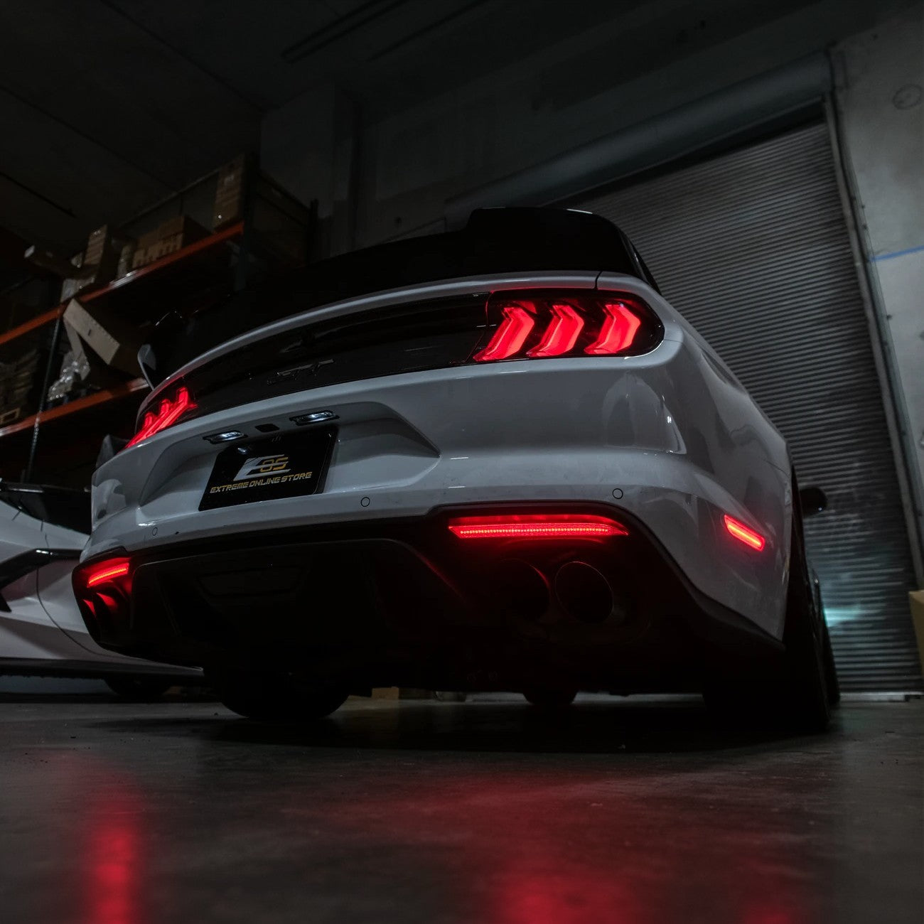 2018-23 Ford Mustang S550 | Rear Bumper Red LED Reflector Light Set