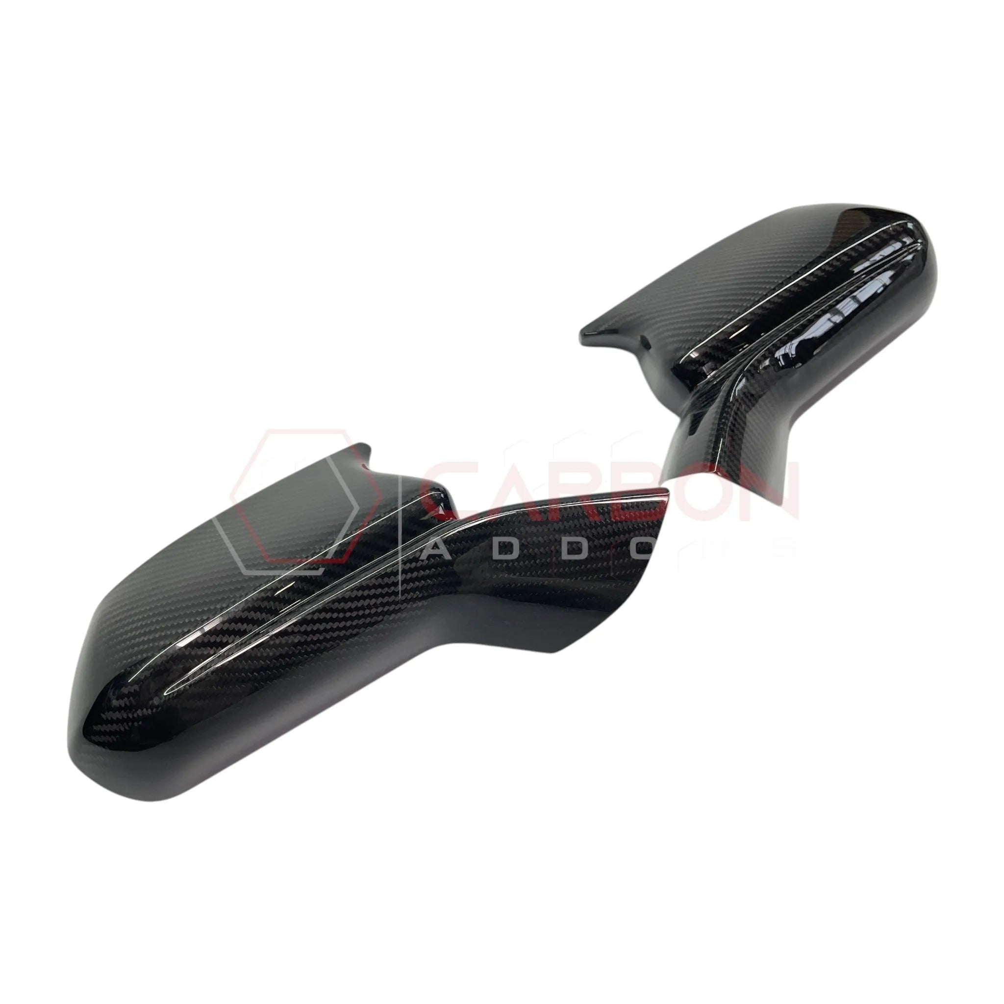2016-2024 Camaro Real Carbon Fiber M Style Mirror Covers - With Winglet