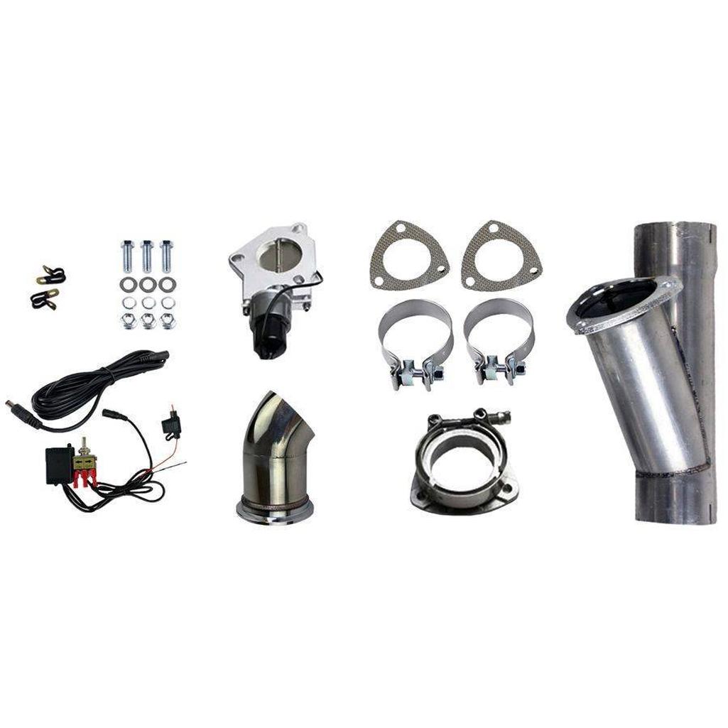 Granatelli Motorsports 2.25 Electronic Exhaust Cutout Kit Aluminized Mild