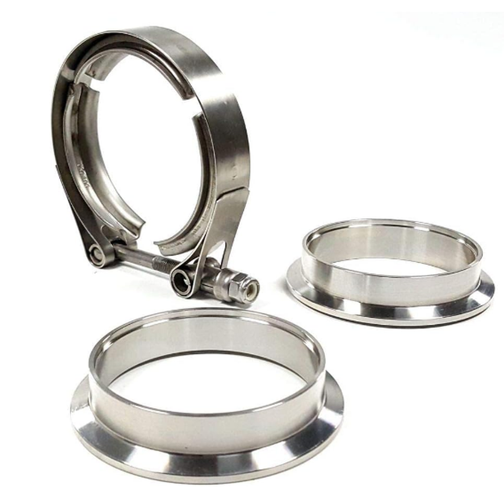 (102mm) Mating Male to Female (Interlocking) Flanges with V-Band Clamp Included