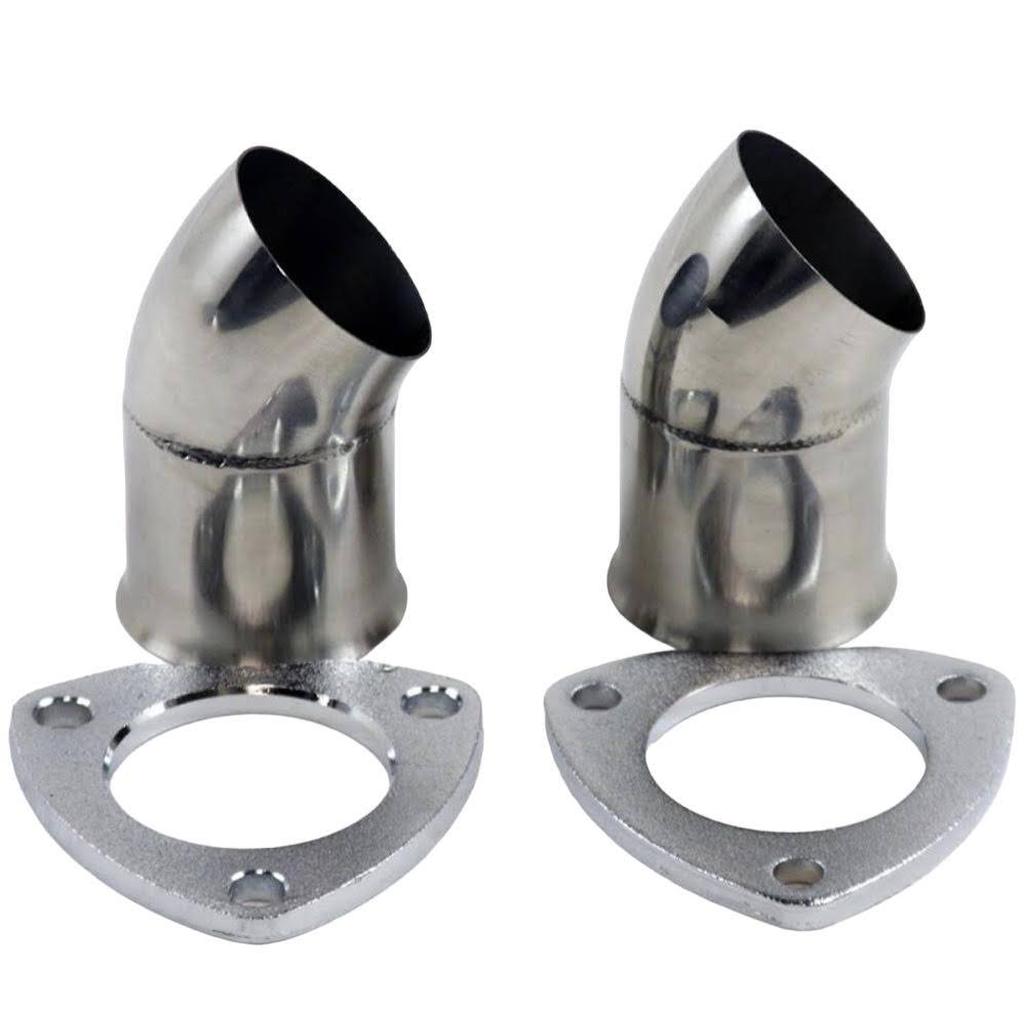 Granatelli 3-Inch Exhaust Turn Downs Stainless Steel 3-Bolt Pair