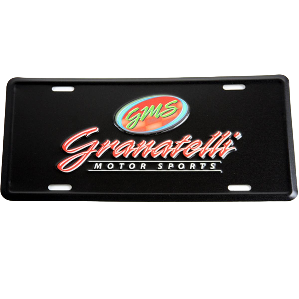 Granatelli Motor Sports Aluminum License Plate-Black Face/Full Color Logo