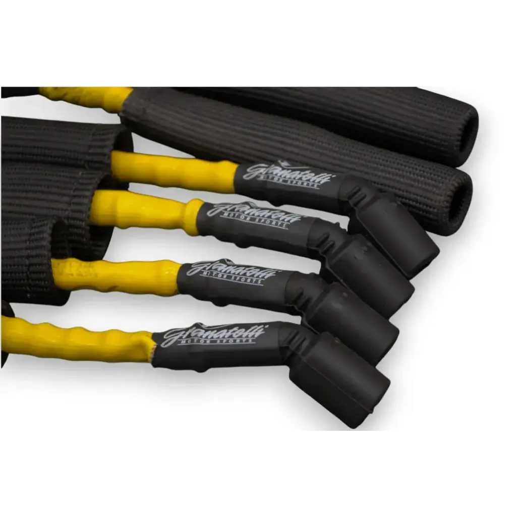 0-Ohm 10 Yellow High-Temp Spark Plug Wires Kevlar Boots