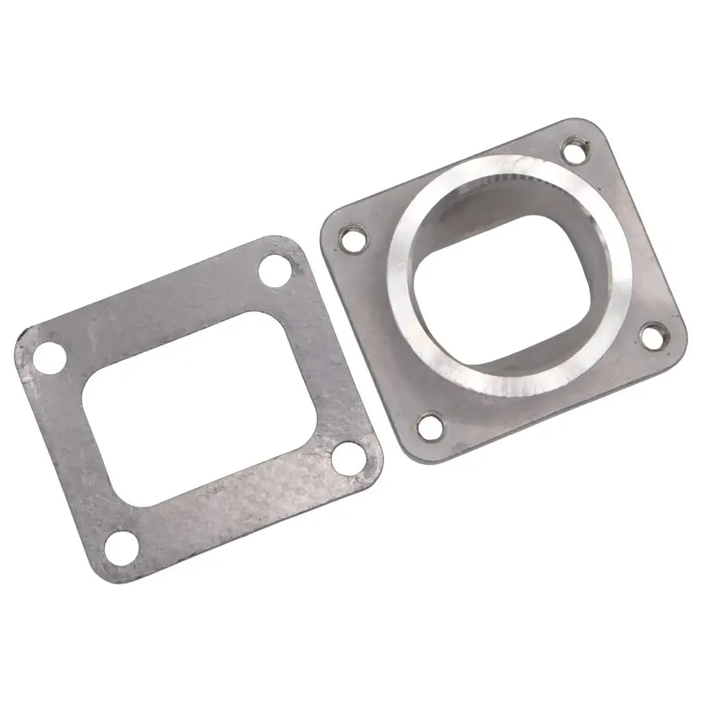 Connects T4 flanges to 2.5" V-Band systems for flexible turbo setups