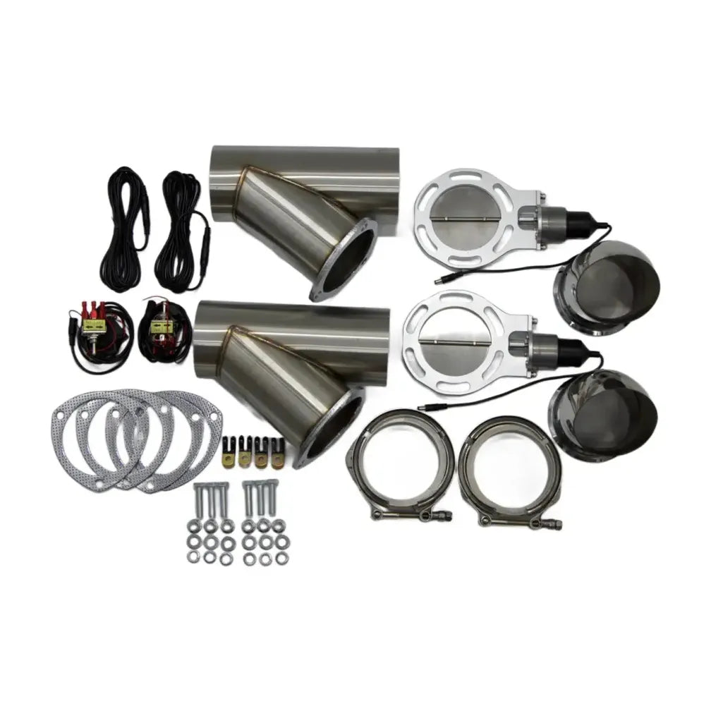 Polished 45 stainless exits rotate via V-band clamps perfect