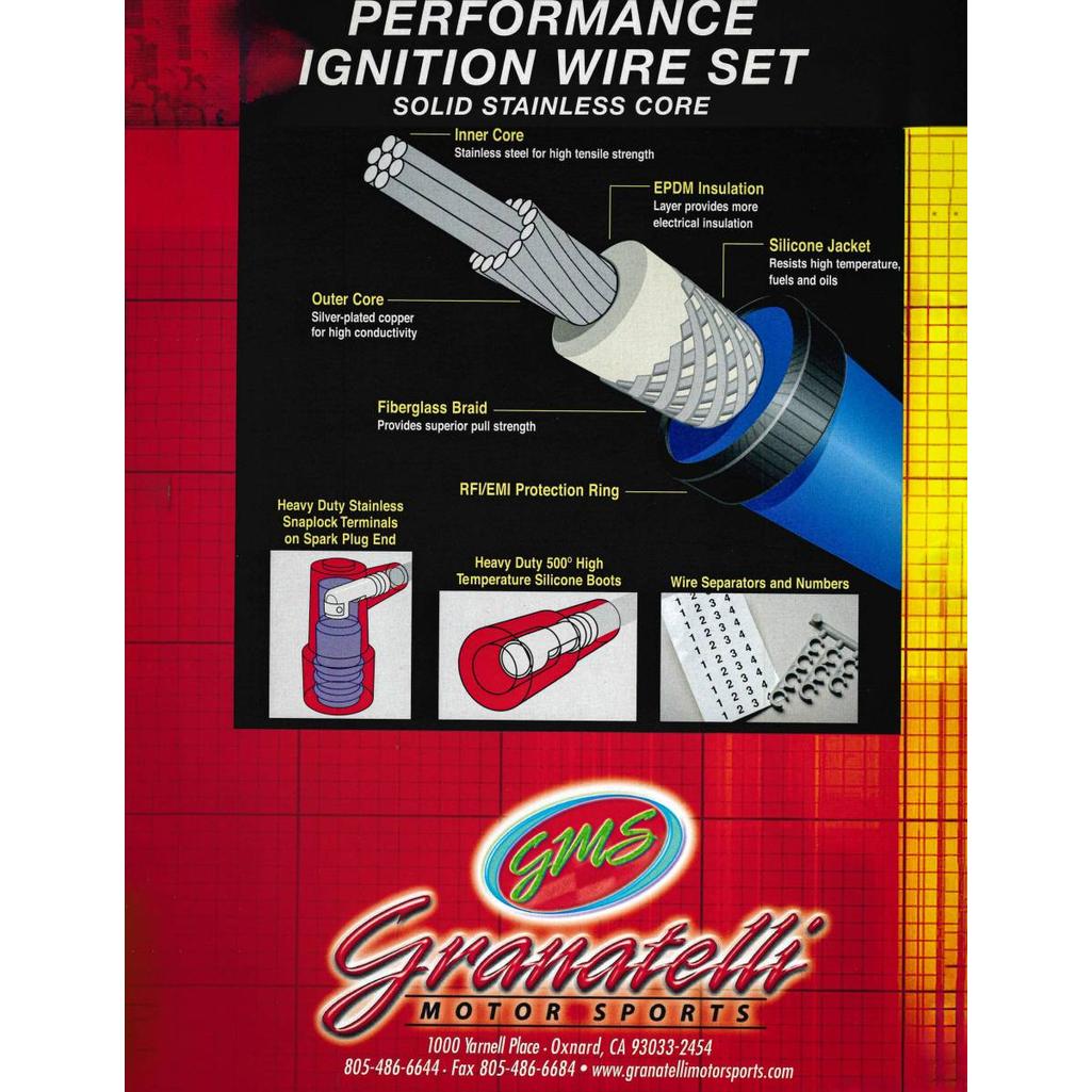 Granatelli GM LS LT 0-Ohm 10 Blue High-Temp