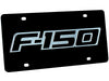 Ford F150 License Plate - Black Laser Acrylic with Mirrored Logo