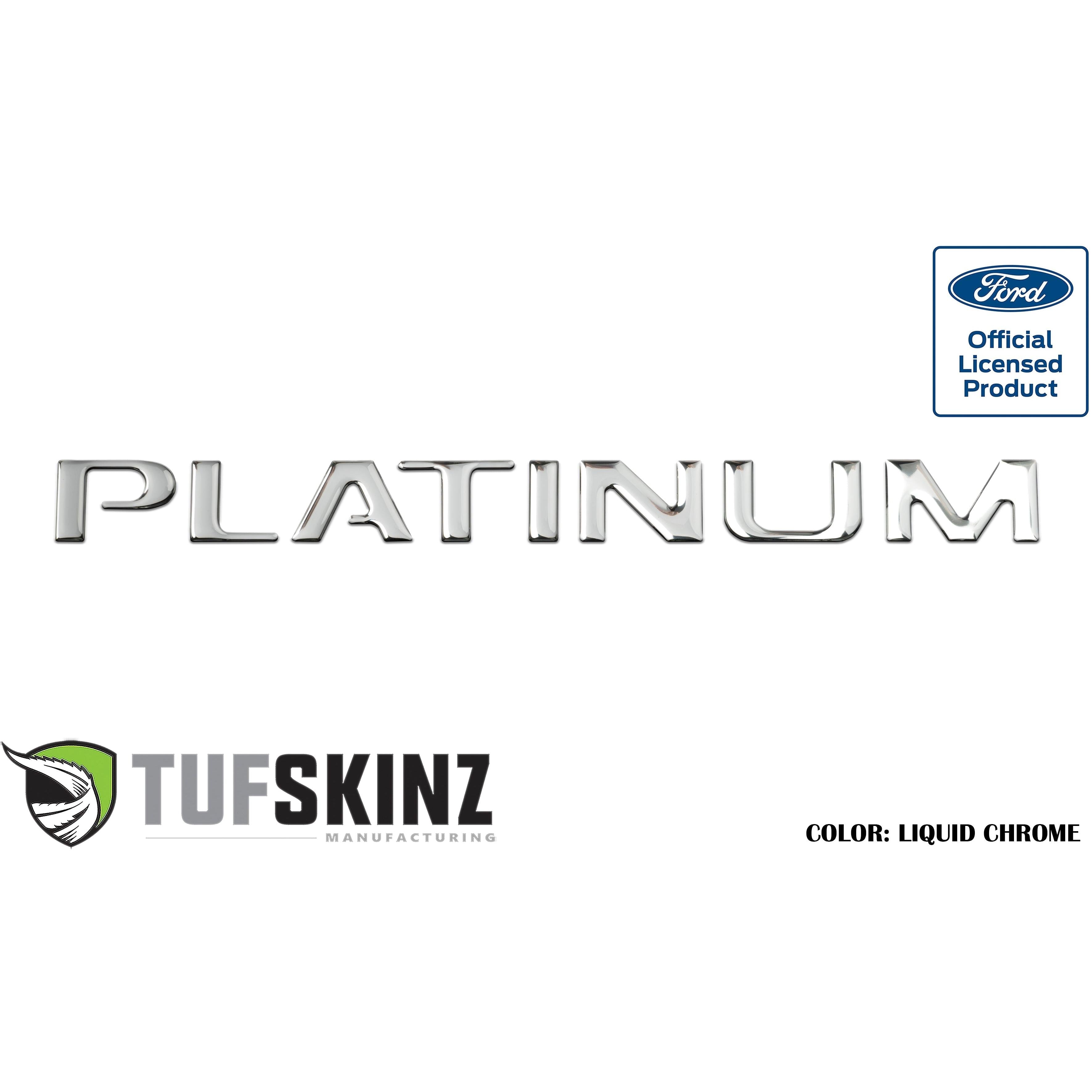 Tailgate Letter Inserts Fits 2015-2017 Ford F-150 Platinum
