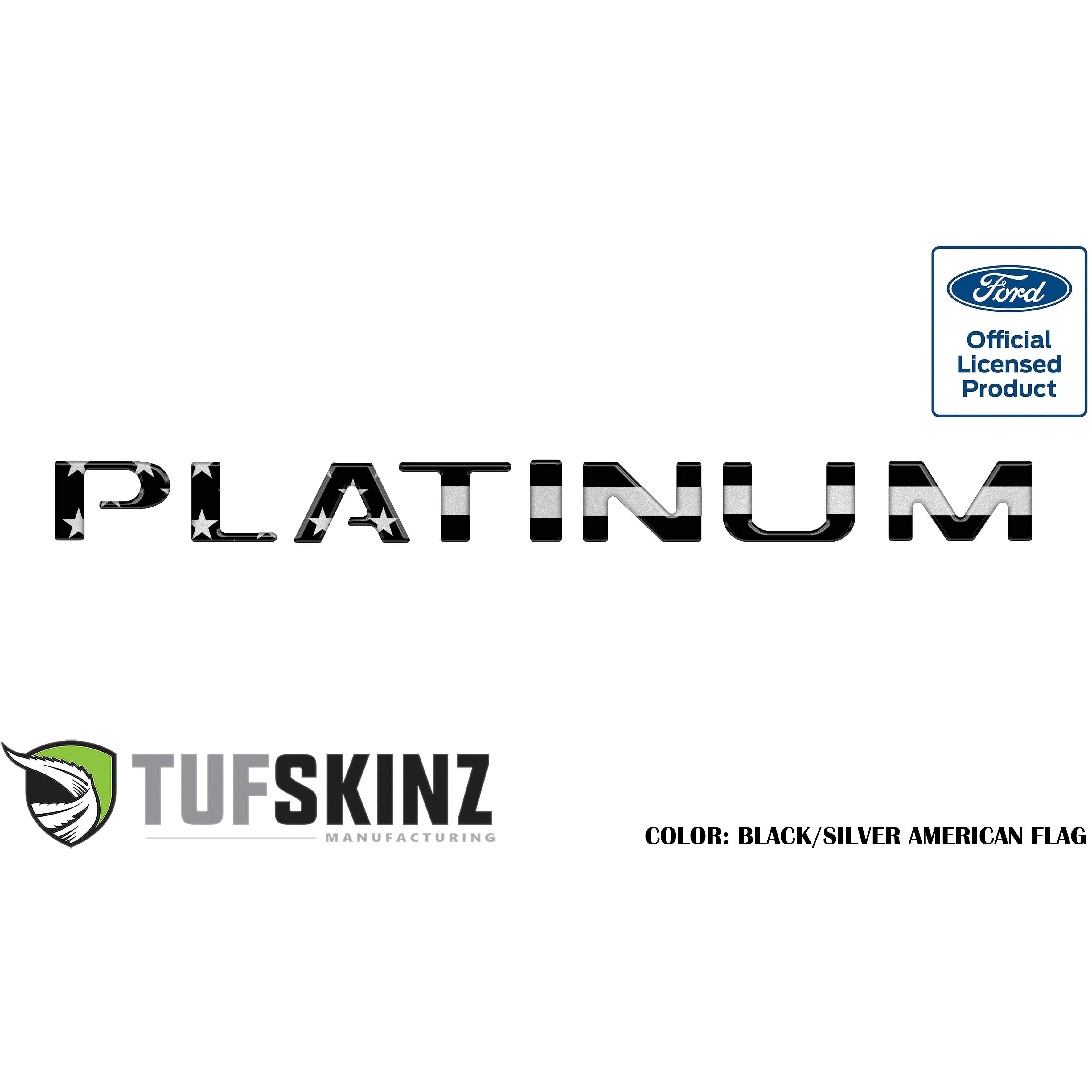 Tailgate Letter Inserts Fits 2015-2017 Ford F-150 Platinum