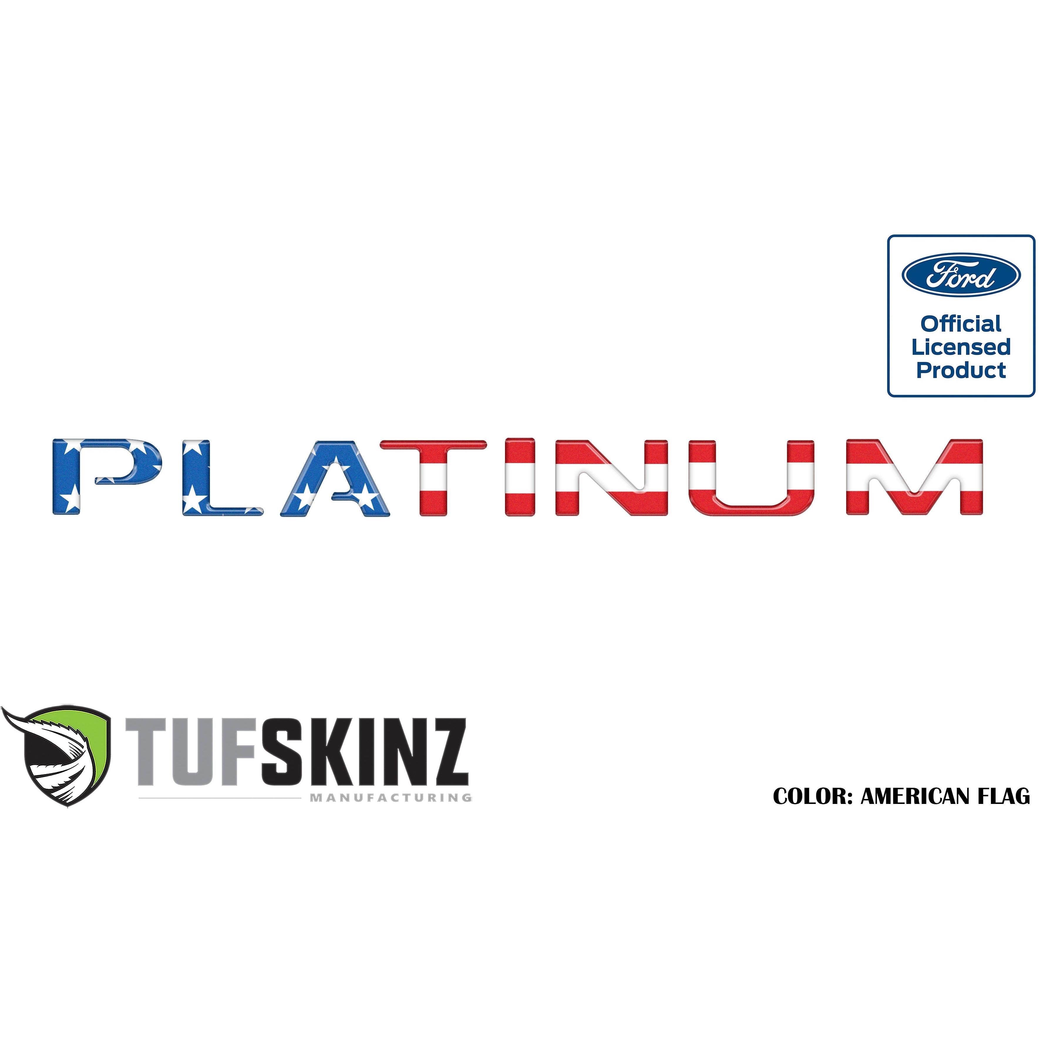 Tailgate Letter Inserts Fits 2015-2017 Ford F-150 Platinum