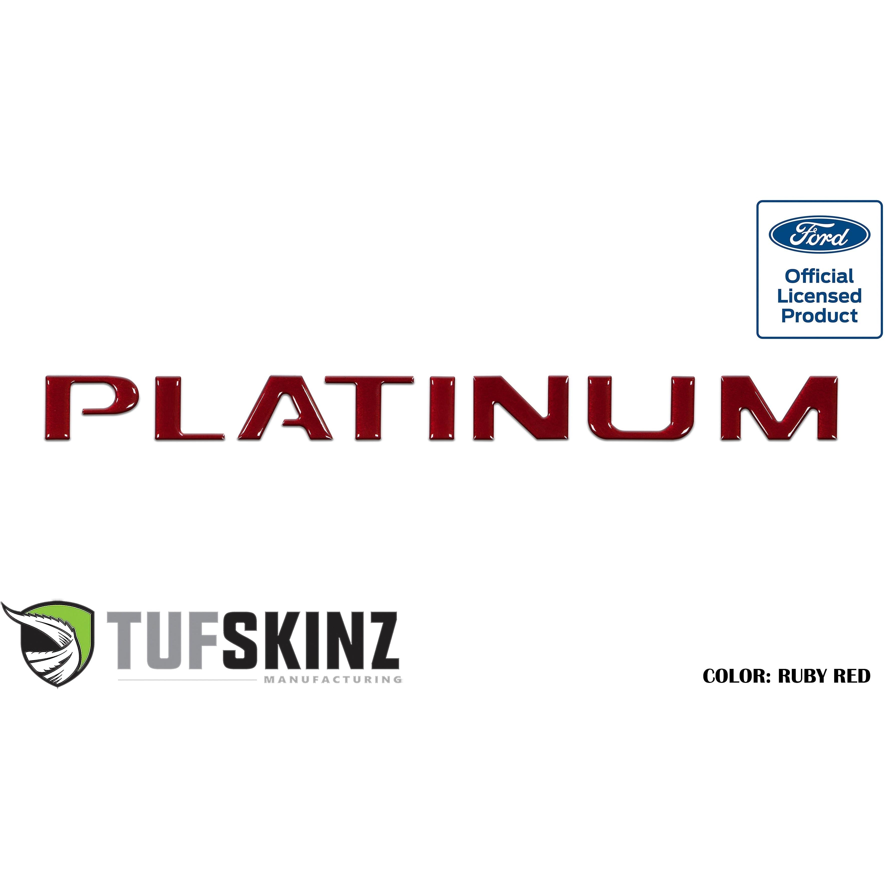 Tailgate Letter Inserts Fits 2015-2017 Ford F-150 Platinum
