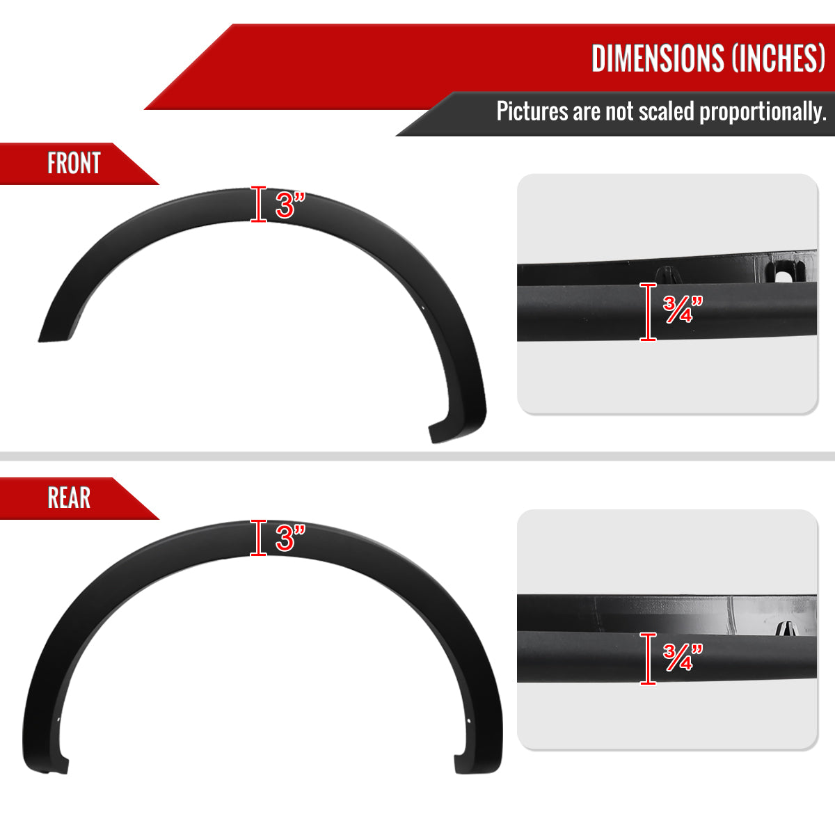 2004-2008 Ford F-150/ 2007-2008 Lincoln Mark LT Styleside Factory OE Style Fender Flares