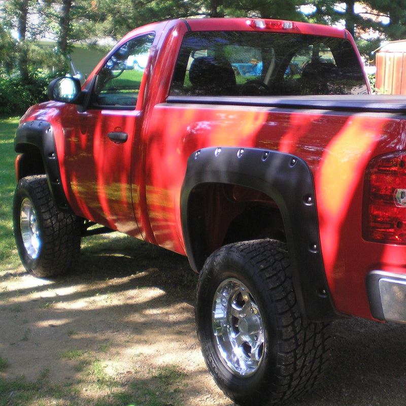 2007-2013 Chevrolet Silverado 1500 69.3" Fleetside Black Smooth Polypropylene Fender Flares
