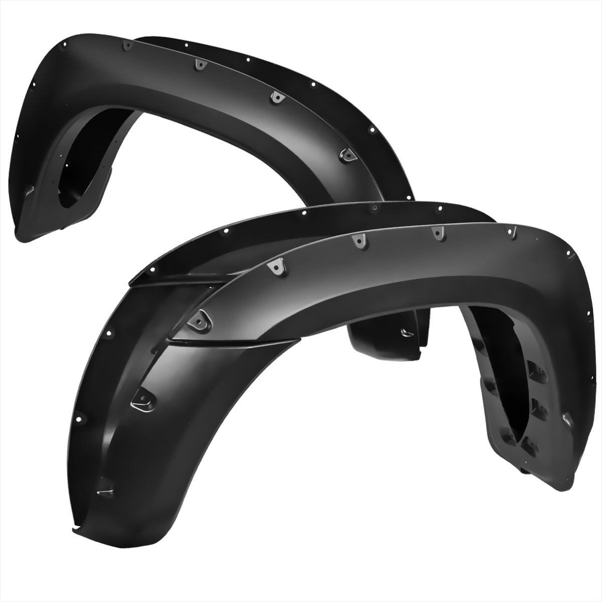 2005-2011 Toyota Tacoma Fleetside 6" Long Bed Smooth Rivet Style Fender Flares