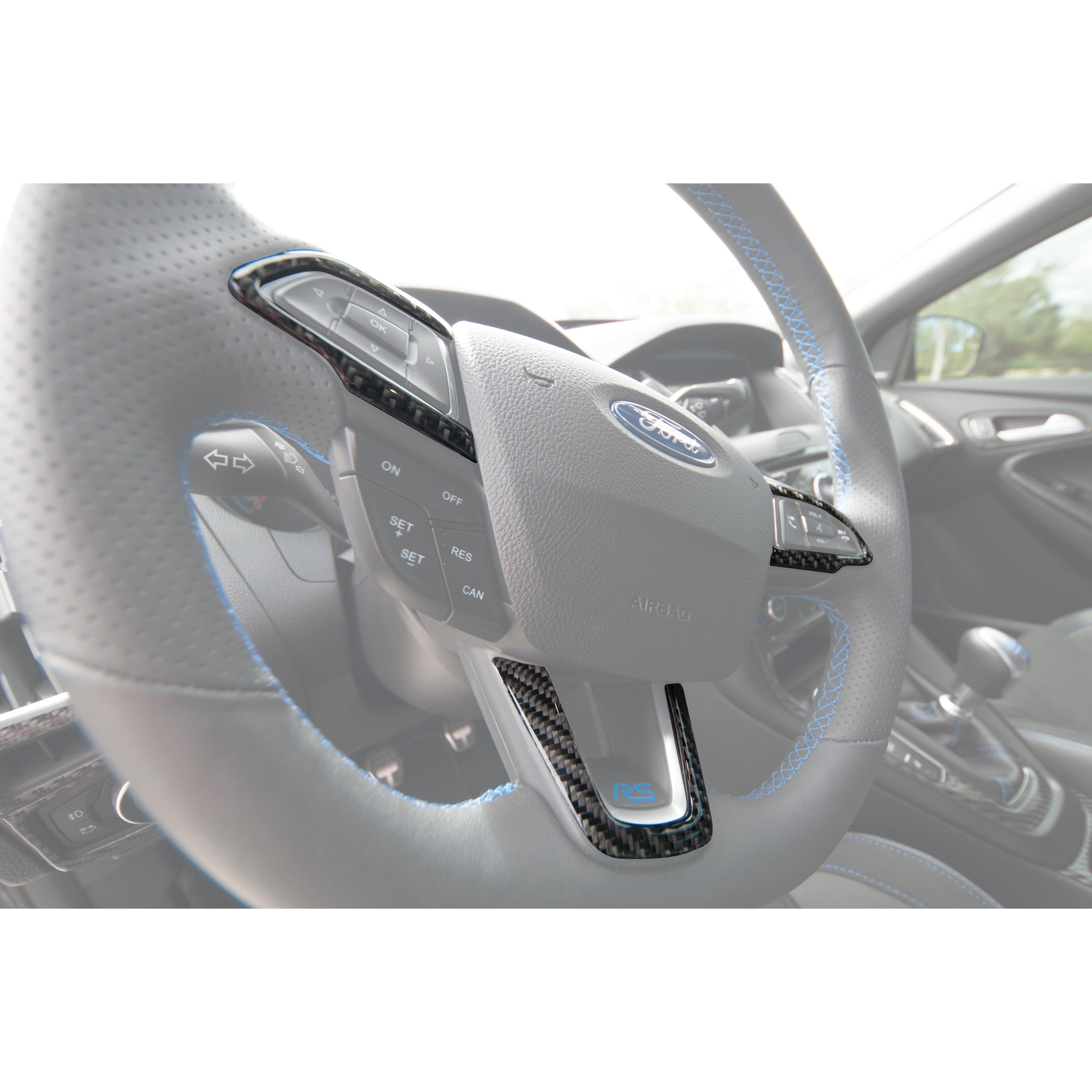 Steering Wheel Accent Overlays Fits 2015-2018 Ford Focus, RS, ST