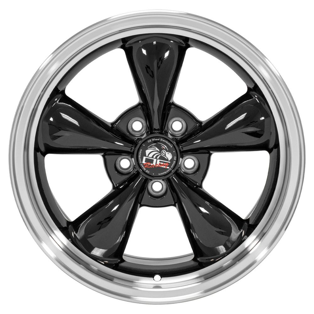 17" Replica FR01 fits Ford Mustang Bullitt 17x9 Black-SR1 Performance