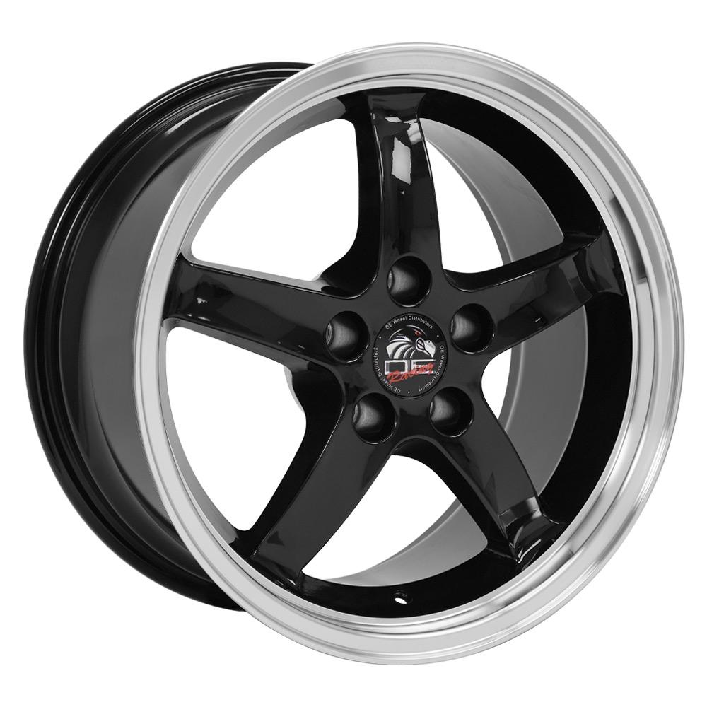 17" Replica FR04 fits Ford Mustang Cobra 17x9 Black-SR1 Performance