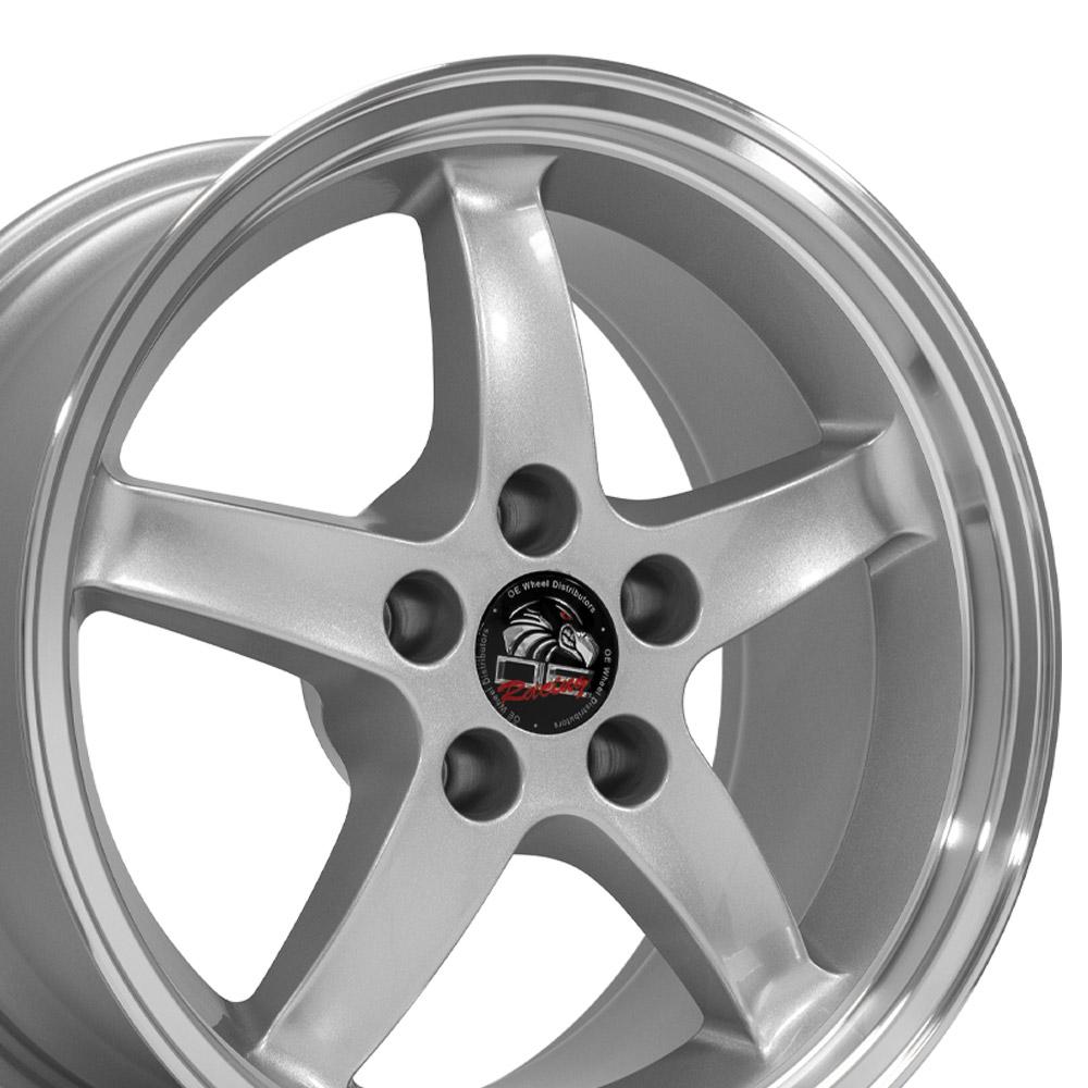 17" Replica FR04 fits Ford Mustang Cobra 17x9 Silver-SR1 Performance