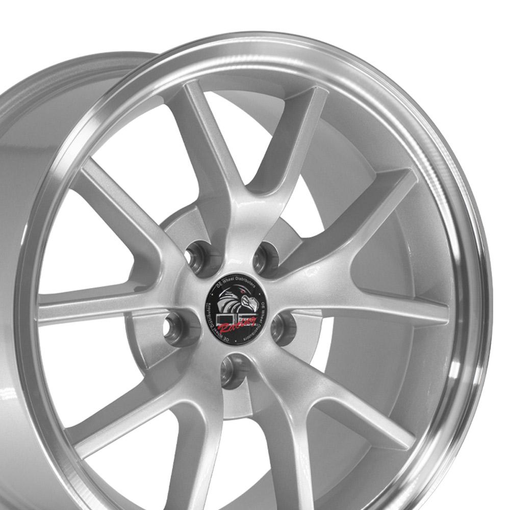 18" Replica FR05 fits Ford Mustang FR500 18x9 Silver-SR1 Performance