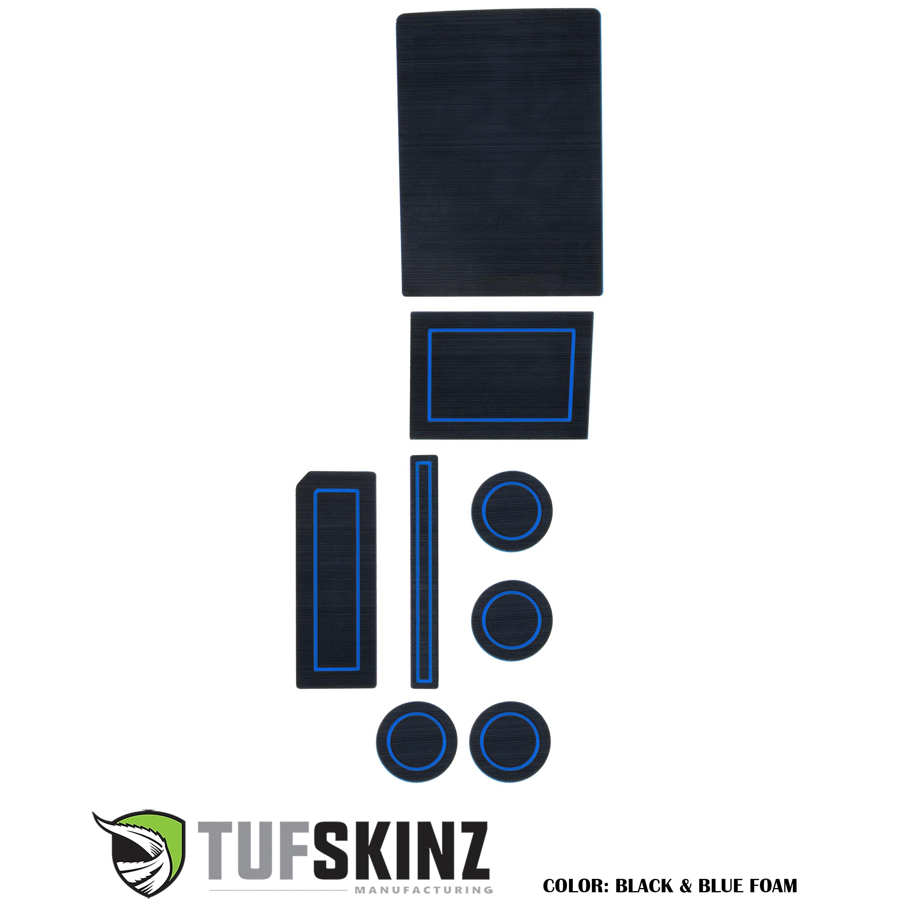 40/Console/40 Seats with Steering Column Shifter w/o Center Dash Speaker Cup Holder inserts Fits 2017-2020 Ford F-150 Black/Blue