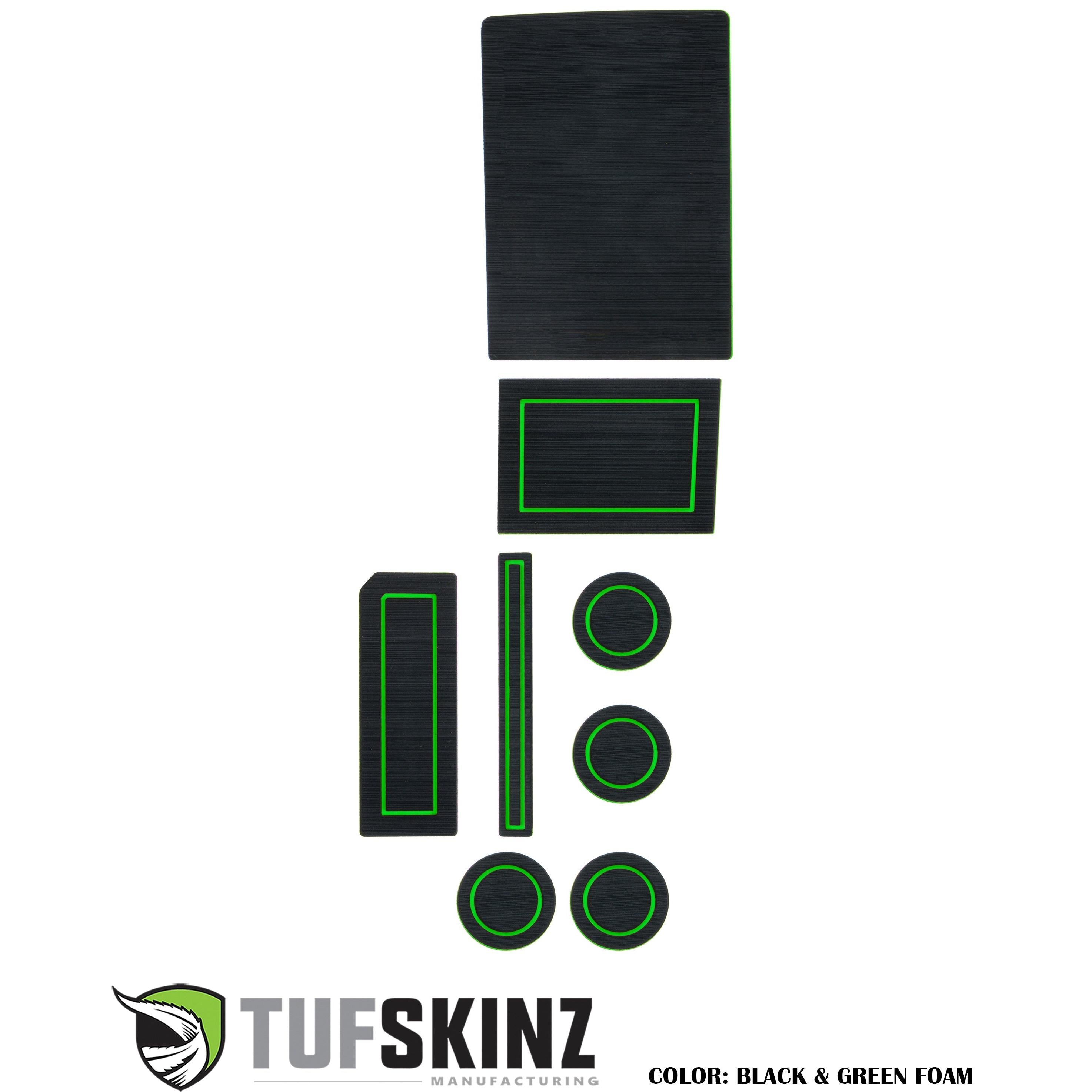 40/Console/40 Seats with Steering Column Shifter w/o Center Dash Speaker Cup Holder inserts Fits 2017-2020 Ford F-150 Black/Green