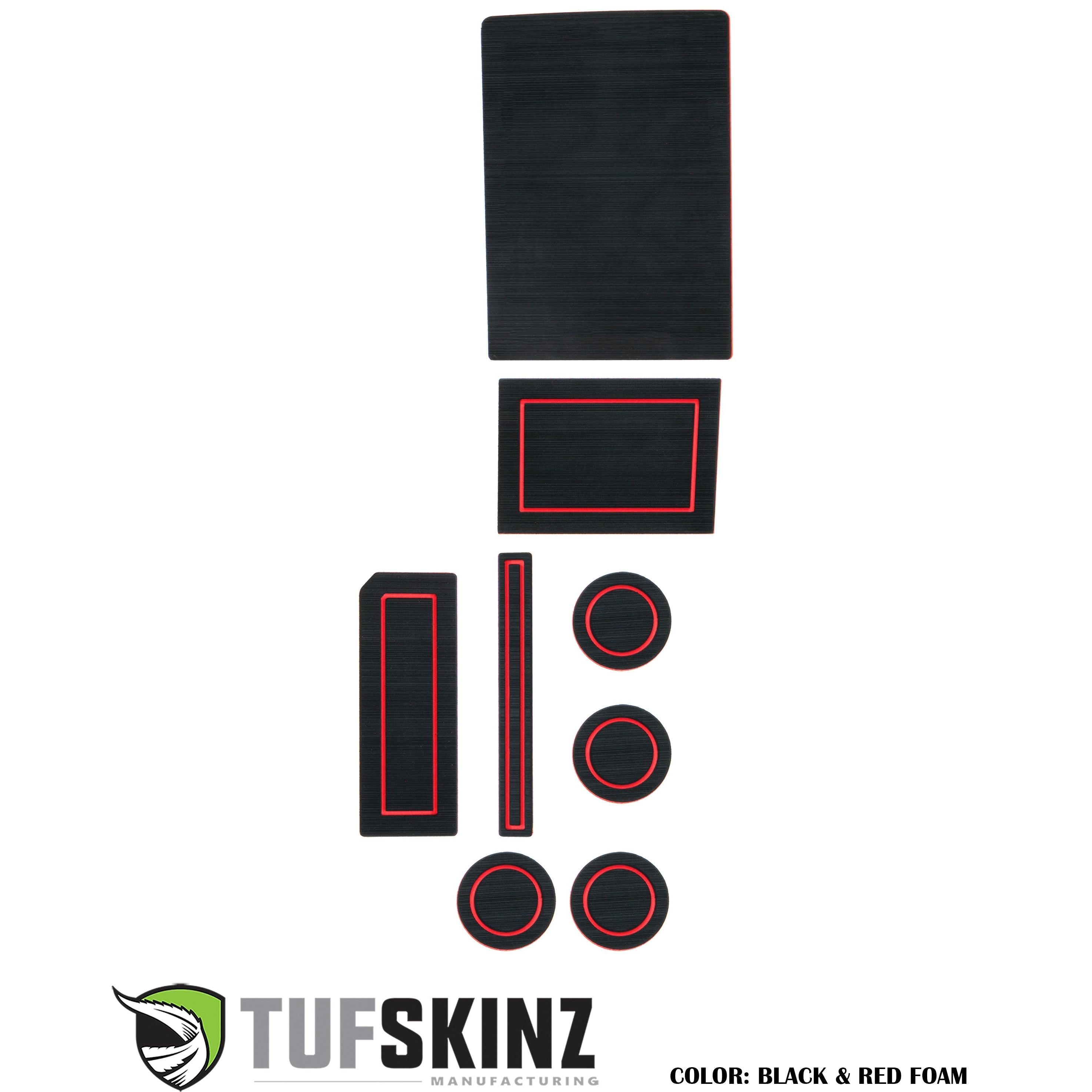 40/Console/40 Seats with Steering Column Shifter w/o Center Dash Speaker Cup Holder inserts Fits 2017-2020 Ford F-150 Black/Red