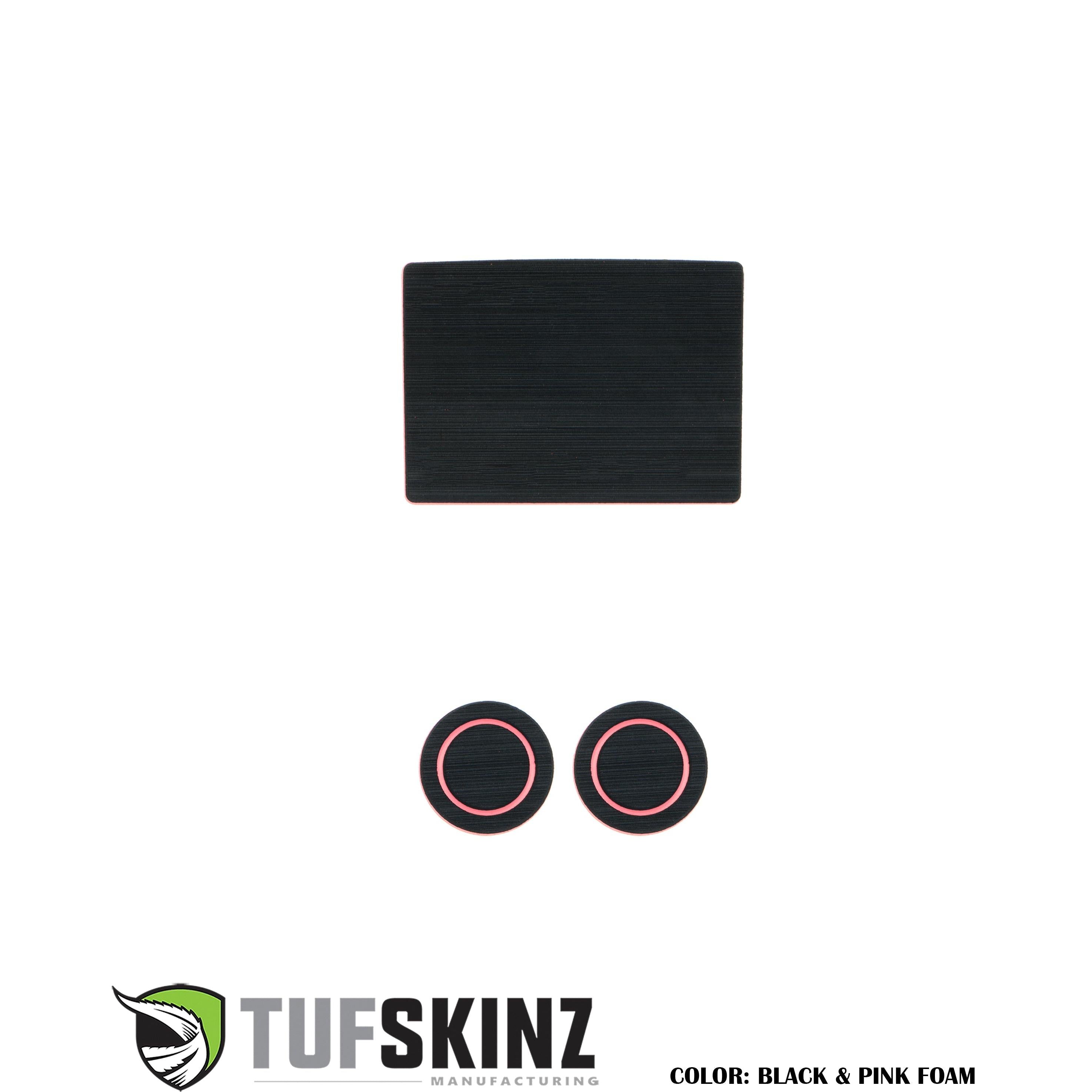 40/20/40 Split Seats with Center Dash Speaker Cup Holder inserts Fits 2017-2020 Ford F-150 Black/Pink