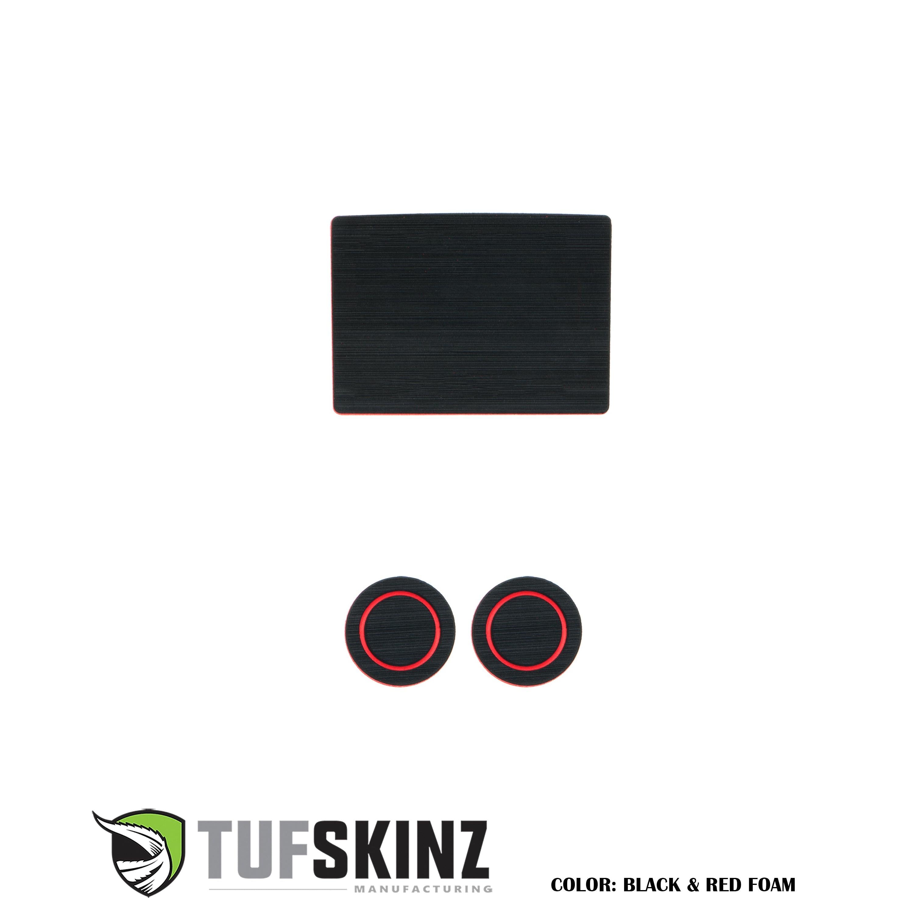 40/20/40 Split Seats with Center Dash Speaker Cup Holder inserts Fits 2017-2020 Ford F-150 Black/Red
